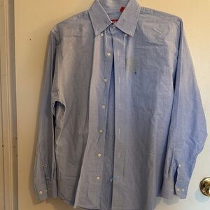 Izod Men's small Sky Blue Casual Button-Down Shirt